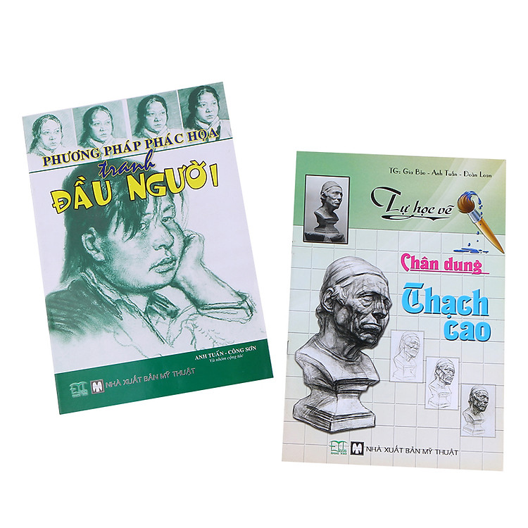 Sách Bộ Phương Pháp Phác Họa Tranh Đầu Người - Tự Học Vẽ Chân Dung Thạch Cao (2 Cuốn)