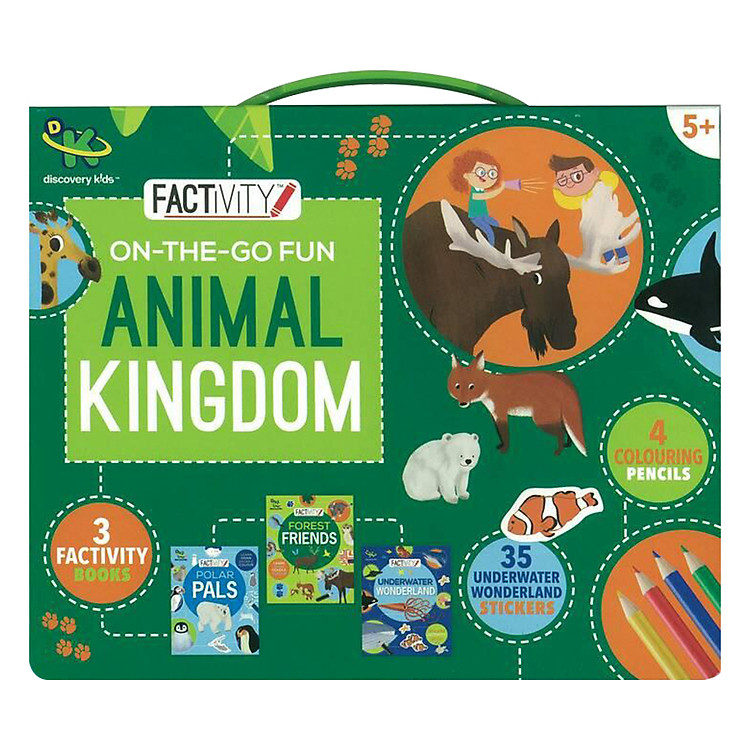 Sách Discovery Kids Factivity On-The-Go Fun Animal Kingdom
