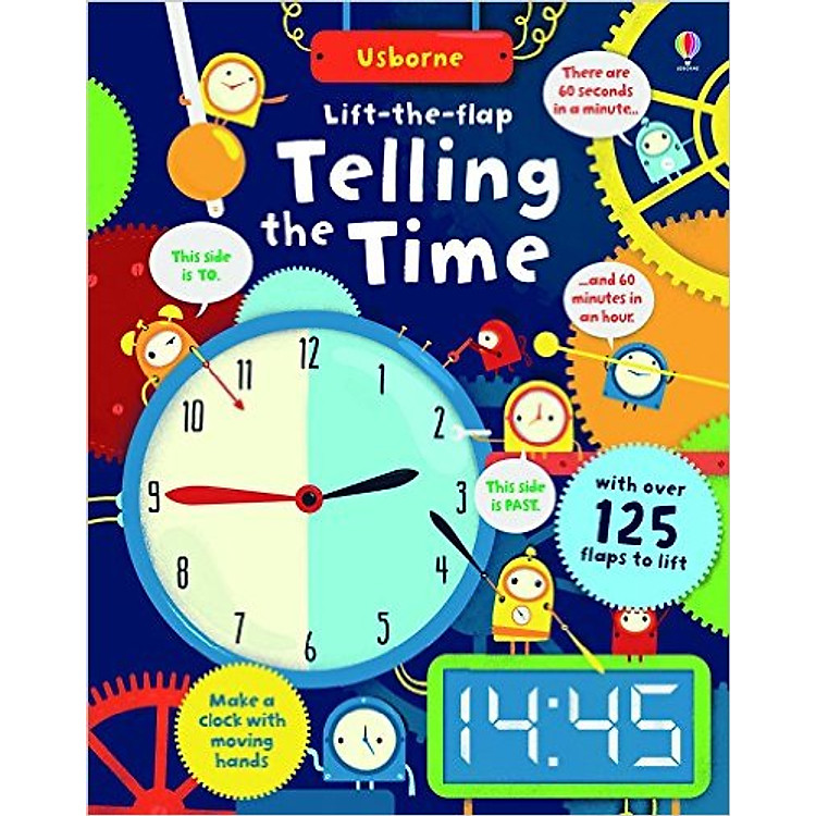 Sách Usborne Lift-the-Flap Telling the Time