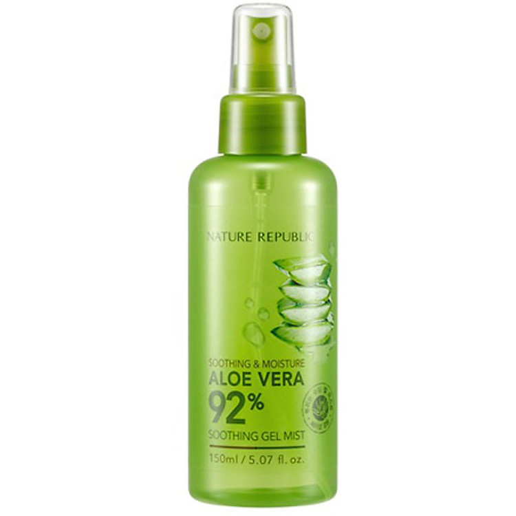 Xịt Khoáng Lô Hội Nature Republic Soothing & Moisture Aloe Vera 92% Soothing Gel Mist (150ml)