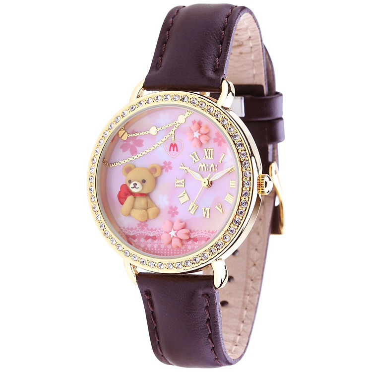 Đồng Hồ Bé Gái Dây Da MINI MN2000 - Nâu