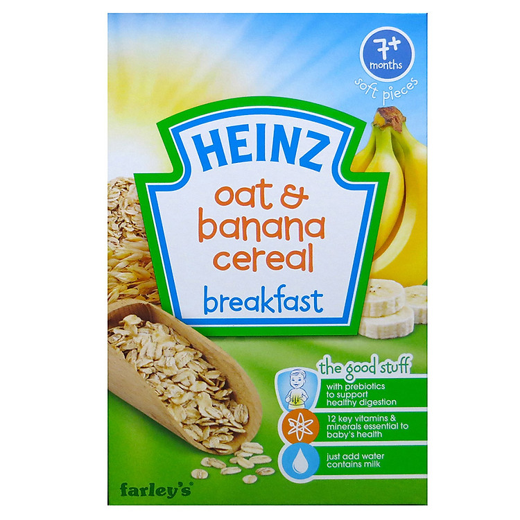 Bột Ăn Dặm Ngũ Cốc Yến Mạch Và Chuối Heinz (120g)