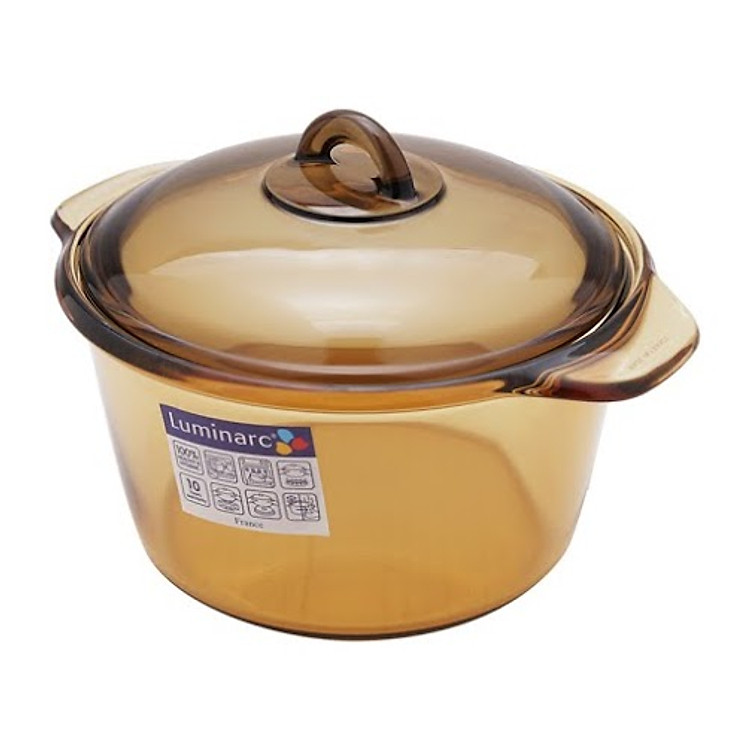 Nồi Thủy Tinh Luminarc Vitro Blooming Amberline J0886 – 5 Lít