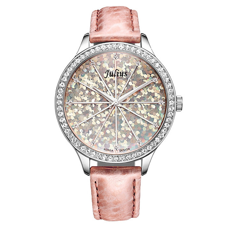 Đồng Hồ Nữ Dây Da Julius JA-791 - Hồng