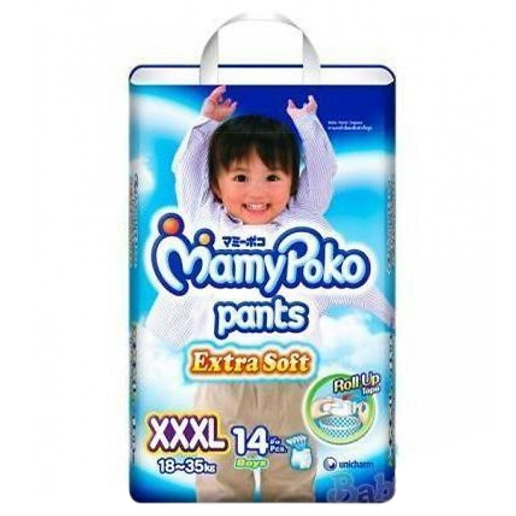 Tã Quần Mamypoko Bé Trai XXXL14 (14 Miếng)