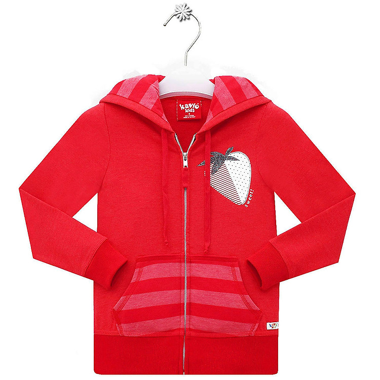 Áo Khoác Bé Gái Kavio Kids In Hình Dâu GF48-N2 - Đỏ