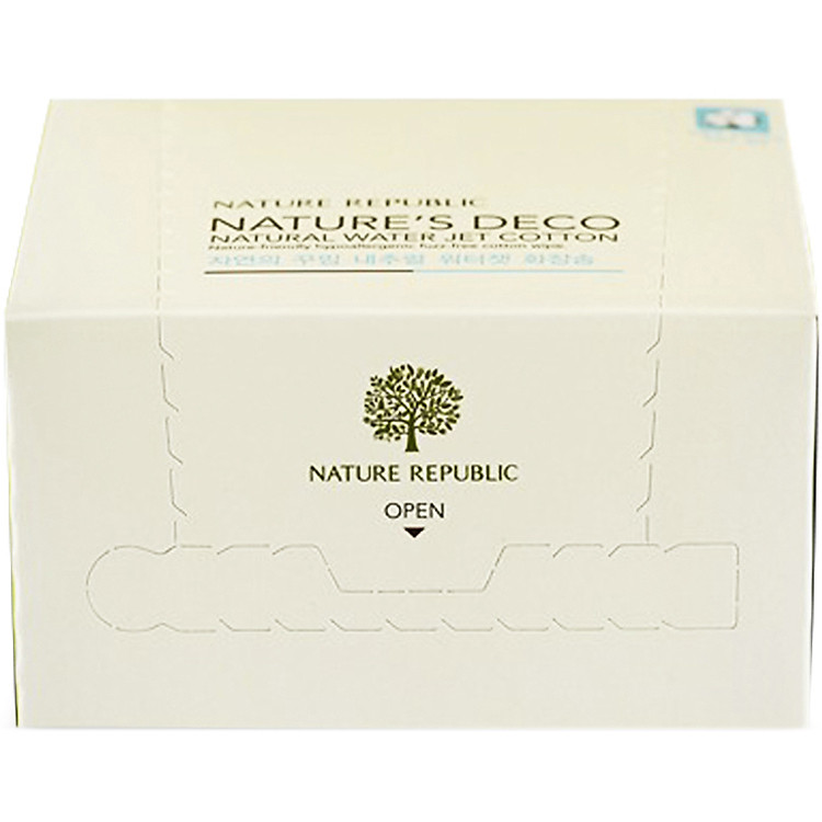 Bông Tẩy Trang Nature Republic Nature's Deco Natural Water Jet Cotton (80 Miếng)