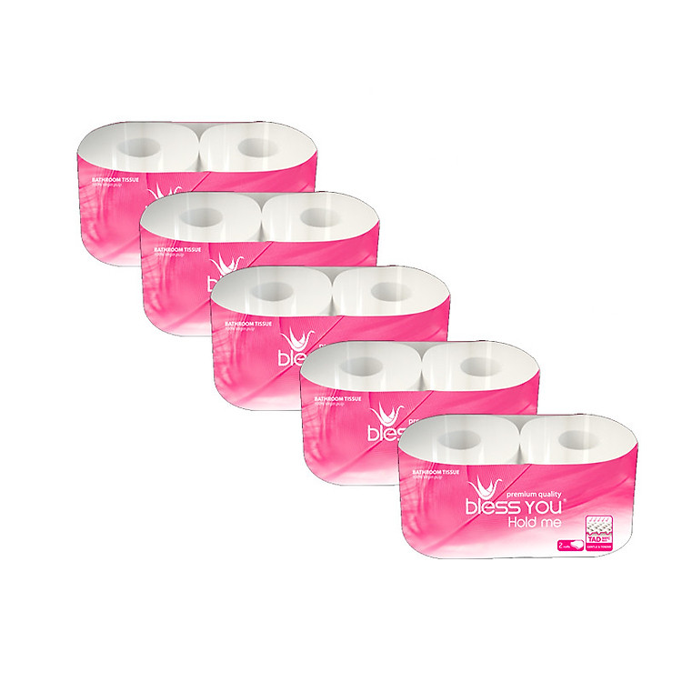 Lốc 10 Cuộn Giấy Vệ Sinh Cao Cấp Bless You Hold Me 2 Lớp