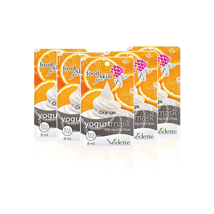 Lô 5 Mặt Nạ Sữa Chua Vedette Cam 8ml