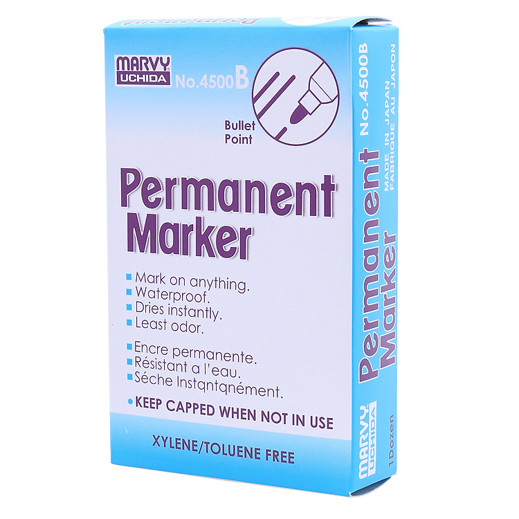 Hộp 12 Cây Bút Lông Dầu Đầu Tròn Marvy - 4500B