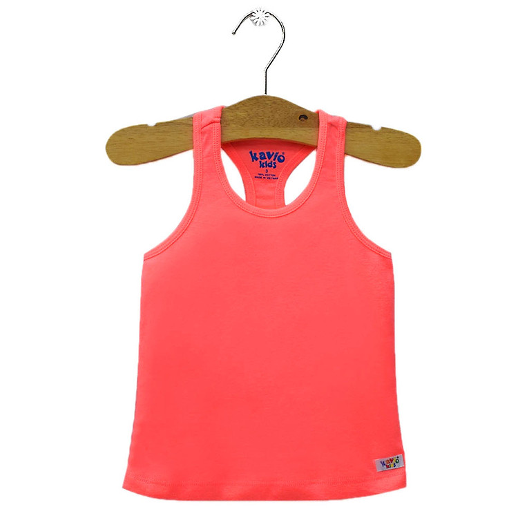 Áo Thun Ba Lỗ Bé Gái Kavio Kids GR25-N1 - Cam Nhạt