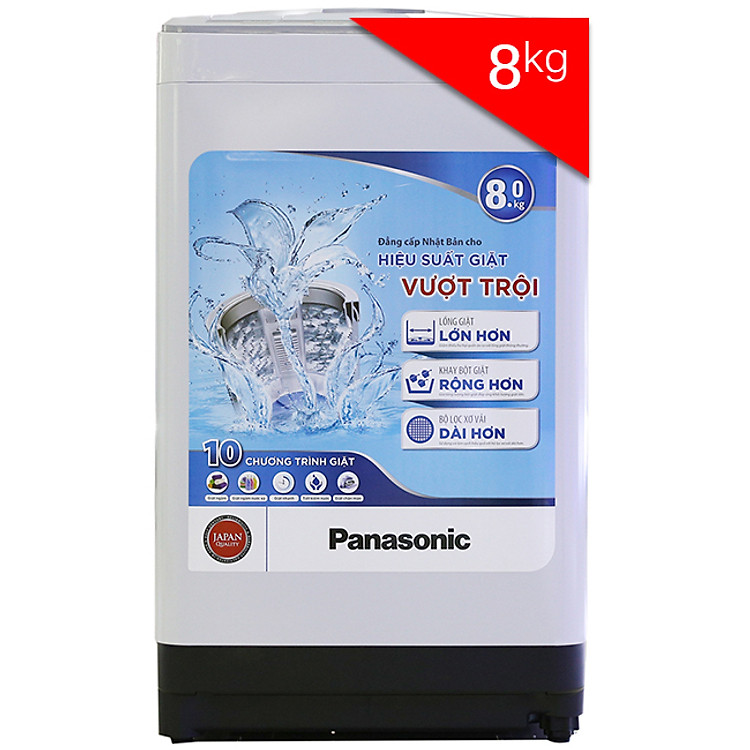Máy Giặt Cửa Trên Panasonic NA-F80VS8HRV (8.0 Kg) - Hàng Chính Hãng