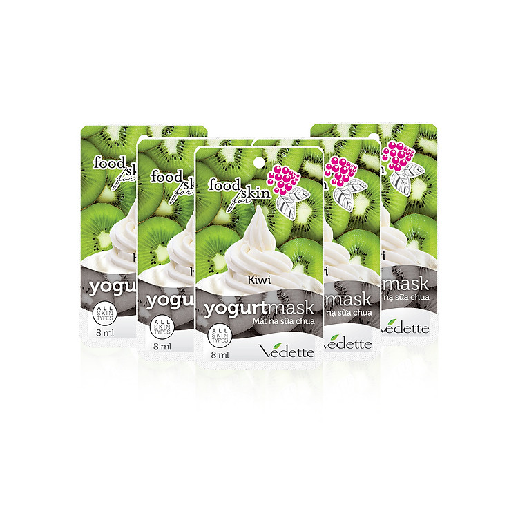Lô 5 Mặt Nạ Sữa Chua Vedette Kiwi 8ml