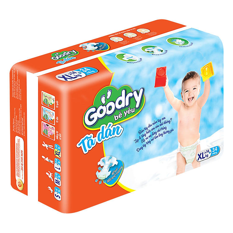 Tã Dán Goodry DGDX34NM XL34 (34 Miếng)