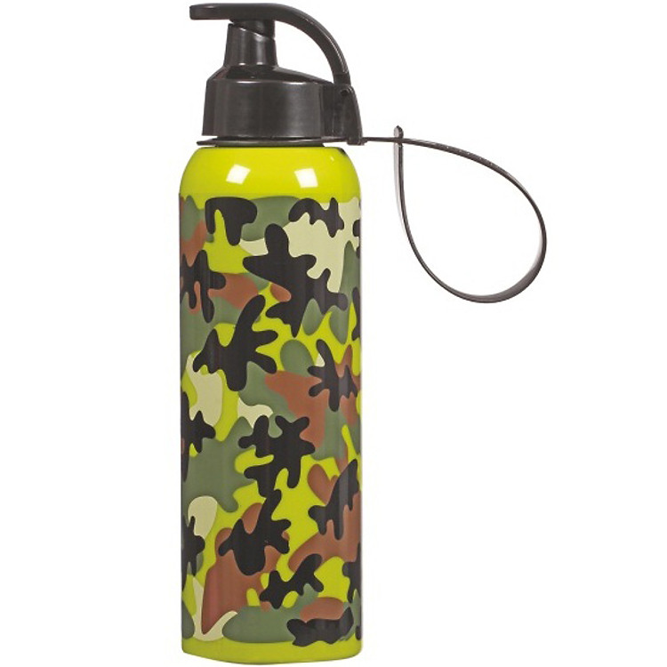 Bình Đựng Nước Thể Thao HEREVIN Thân Xanh Nắp Đen Camuflage - 161405-060 - 750ml