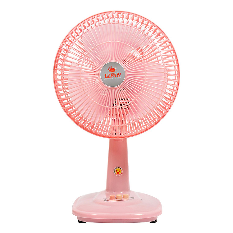 Quạt Bàn Lồng Nhựa Lifan B-109 - Hồng - Hàng Chính Hãng
