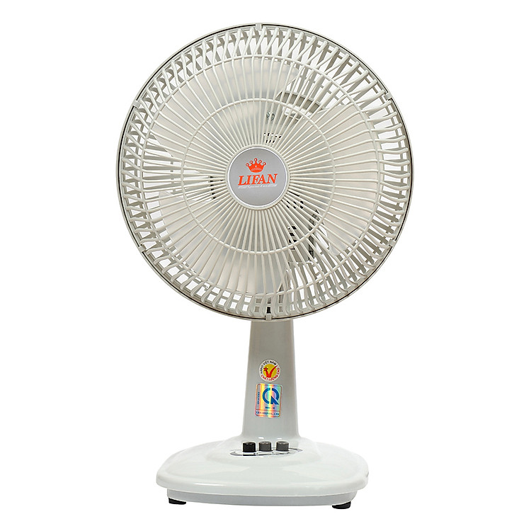 Quạt Bàn Lồng Nhựa Lifan B-109 - Xám Trắng - Hàng Chính Hãng