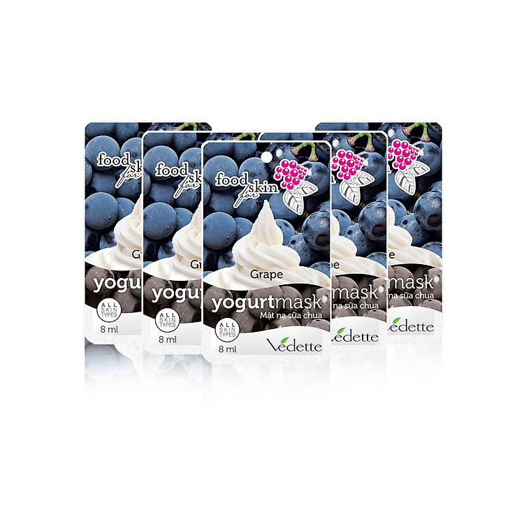 Lô 5 Mặt Nạ Sữa Chua Vedette Nho 8ml