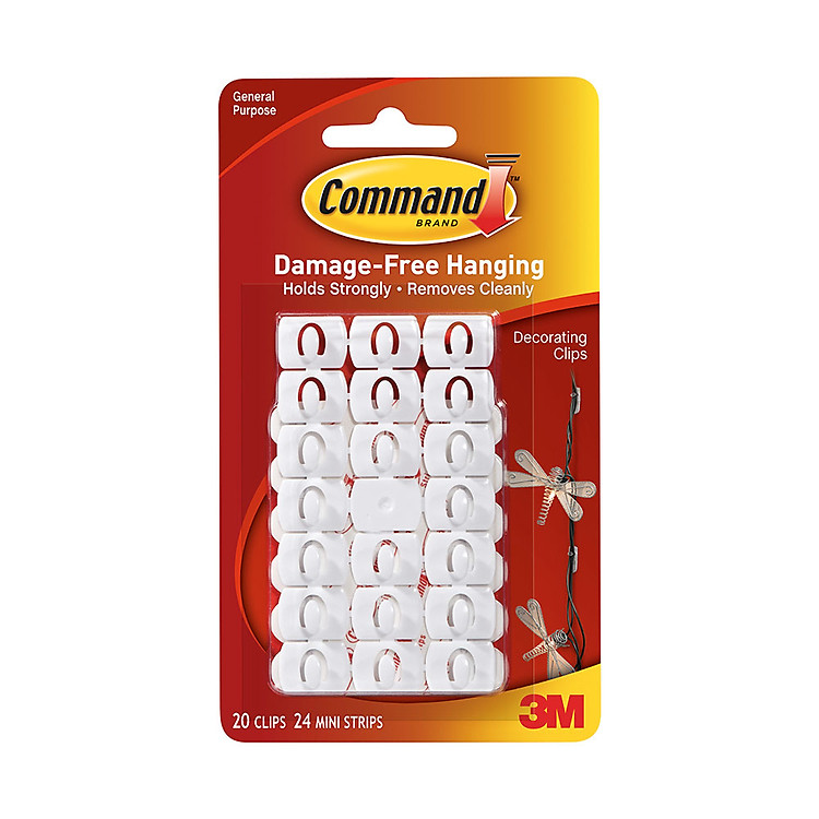 Vỉ 20 Móc Kẹp Trang Trí Command 17026