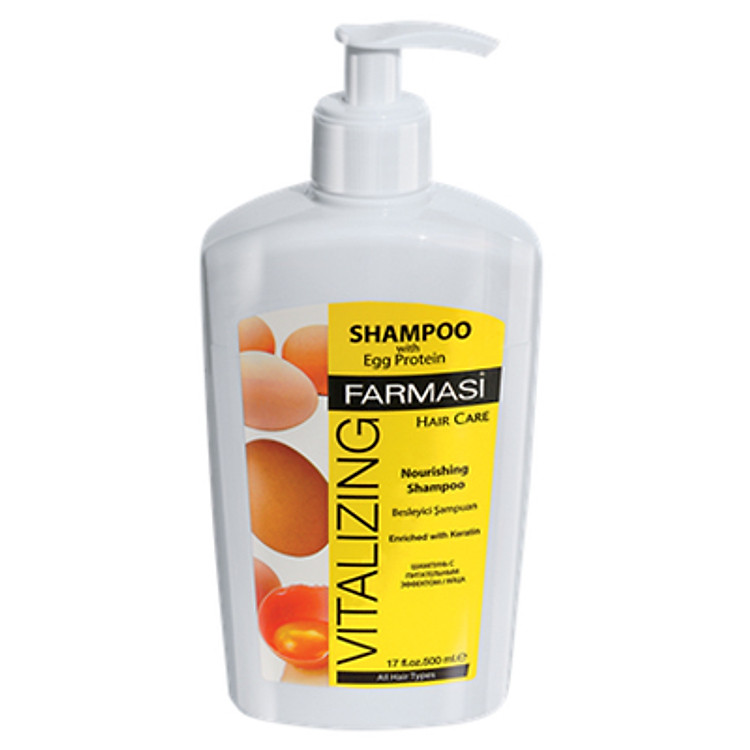 Dầu Gội Dưỡng Tóc Vitalizing Shampoo With Pump Egg Farmasi 1815POO01 (500ml)