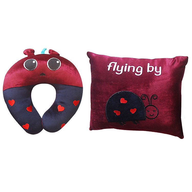 Combo Gối Tựa Lưng Và Gối Chữ U Thivi - Hình Con Bọ