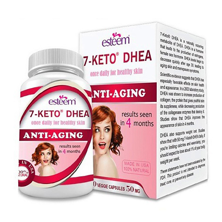 Thực Phẩm Chức Năng Viên Uống Tạo Độ Căng Bề Mặt Da Esteem 7 Keto-DHEA (60 Viên)