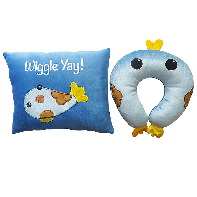 Combo Gối Tựa Lưng Và Gối Chữ U Thivi - Hình Cá