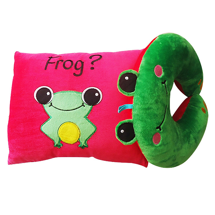 Combo Gối Tựa Lưng Và Gối Chữ U Thivi - Hình Ếch