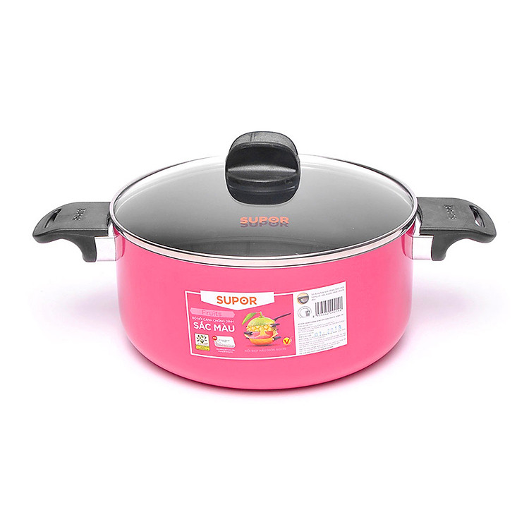 Nồi Canh Chống Dính Sắc Màu Supor 24cm (4.8L) - S08A24