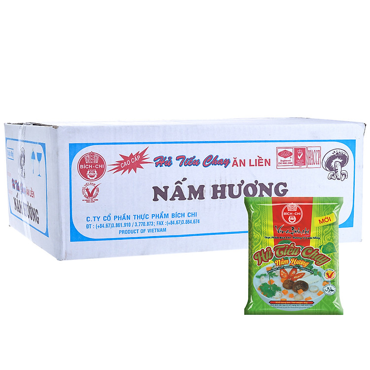 Thùng 30 Gói Hủ Tiếu Chay Nấm Hương Bích Chi 60g