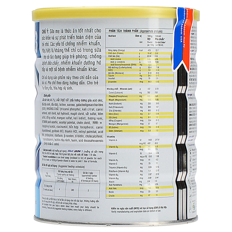 Sữa Bột Abbott Grow 3 cho trẻ 1-2 tuổi Uy tín Giá tốt - Hình ảnh 3