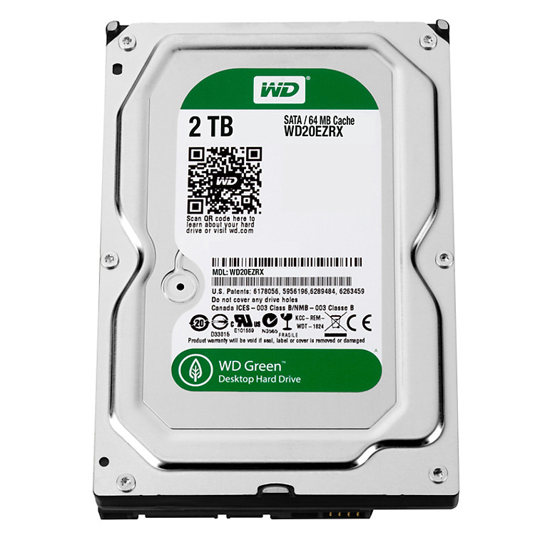 Ổ Cứng Trong PC WD 2TB 3.5 Green - Hàng Chính Hãng