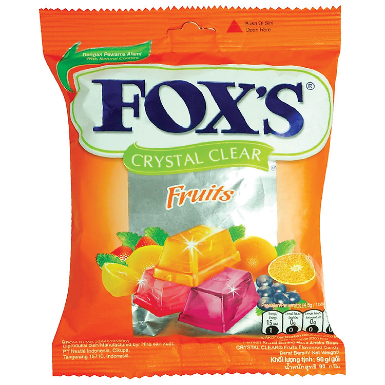 Kẹo Fox's Hương Trái Cây Gói 90g