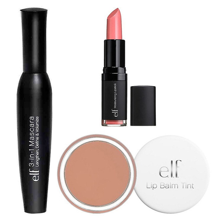 Combo Làm Đẹp E.L.F Gồm Son Dưỡng Sắc Màu + Son Môi Dưỡng Ẩm Tuyệt Sắc + Mascara Chức Năng 3 Trong 1 E.L.F. Studio 3-in-1 Mascara (0.41fl.oz/12ml)