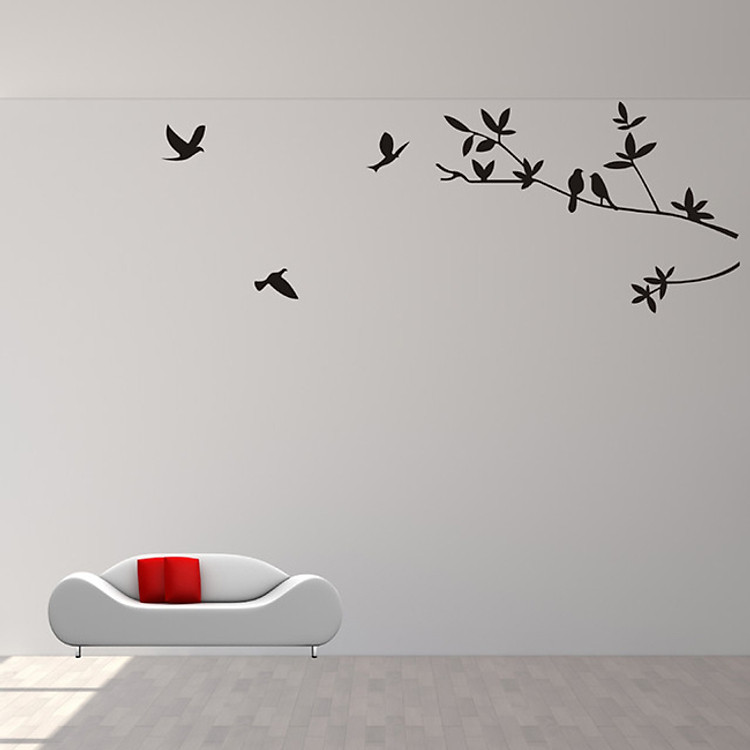 Decal Dán Tường NineWall Bird Home NB004