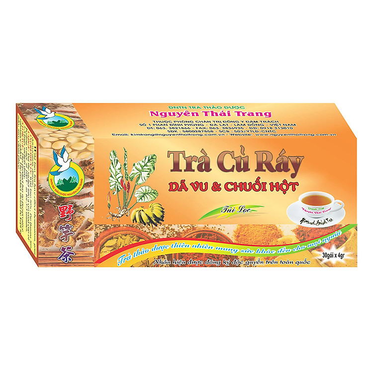 Trà Củ Ráy Có Tác Dụng Cho Người Gout - Nguyên Thái Trang (4g x 30 Gói)