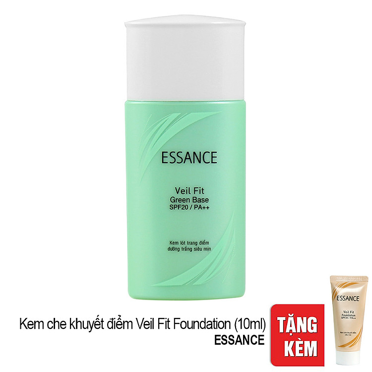 Kem Lót Trang Điểm Dưỡng Trắng Siêu Mịn Essance Veil Fit Greenbase FP50801710 (30ml) - Tặng 1 Kem Che Khuyết Điểm Essance Veil Vit FDN (10ml)