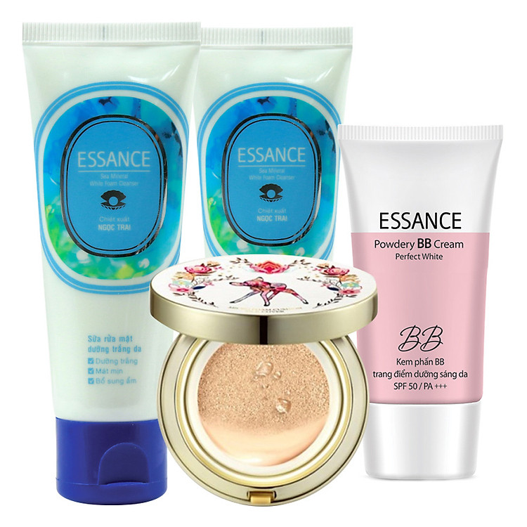 Combo Phấn Nước Trang Điểm Isa Knox Bambi #21 (15g) + BB Cream Essance (30ml) + 2 Sữa Rửa Mặt Dưỡng Trắng (50g) - FI50327036