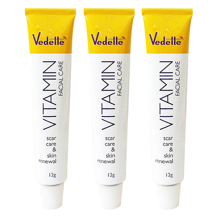 Combo 3 Gel Dưỡng Da Chăm Sóc Da Sau Mụn Vedette (12g / Tuýp)