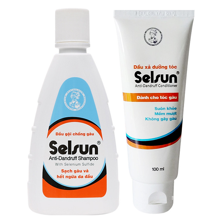 Combo Dầu Gội Chống Gàu Selsun (100ml) + Dầu Xả Dưỡng Tóc Selsun (100ml)