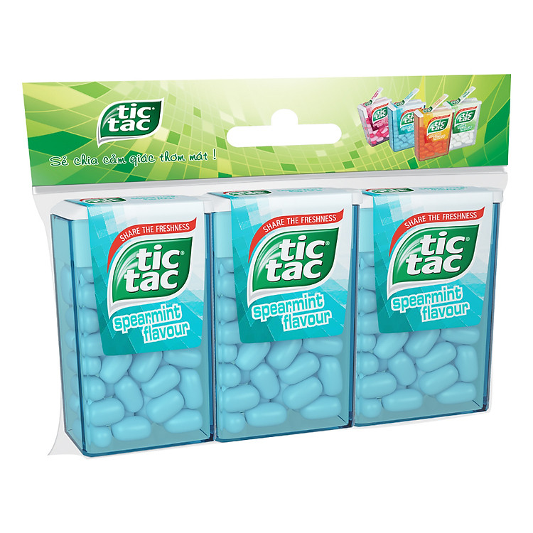 Combo 3 Hộp Kẹo Tic Tac Hương Vị Bạc Hà Lục