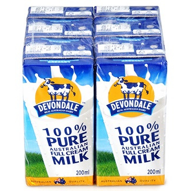 Lốc 4 Hộp Sữa Tươi Nguyên Kem Devondale Fullcream Devondale (200ml)