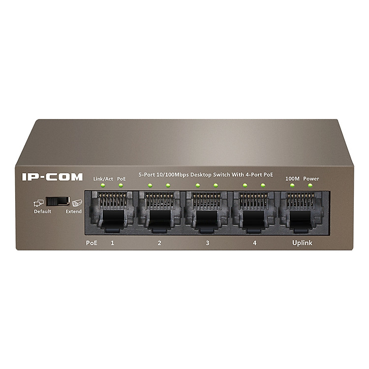 Switch POE 5 Ports Desktop 10/100Mbps IP-COM F1105P - Hàng Chính Hãng