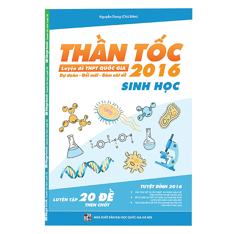 Sách Thần Tốc Luyện Đề THPT Quốc Gia 2016 - Môn Sinh Học (Tặng Tài Khoản VIP Thi Thử 10 Đề Online Tại Vtest.vn Trị Giá 120.000đ)