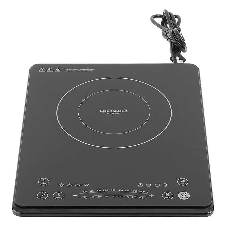 Bếp Điện Từ Ultra-Slim Lock&Lock EJI131BLK (2000W) - Đen - Hàng Chính Hãng