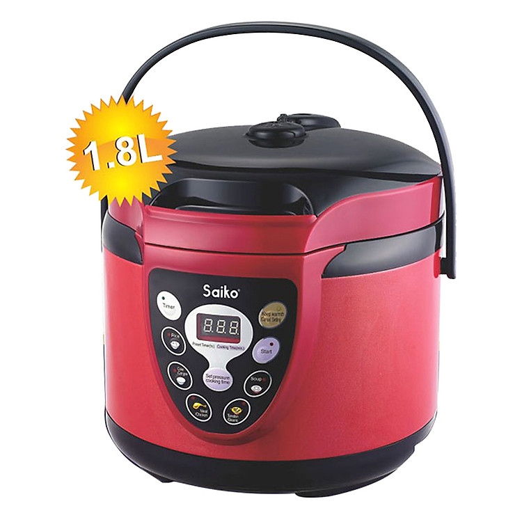 Nồi Áp Suất Saiko Quai Xách EPC-518D (5L) - Đỏ - Hàng chính hãng