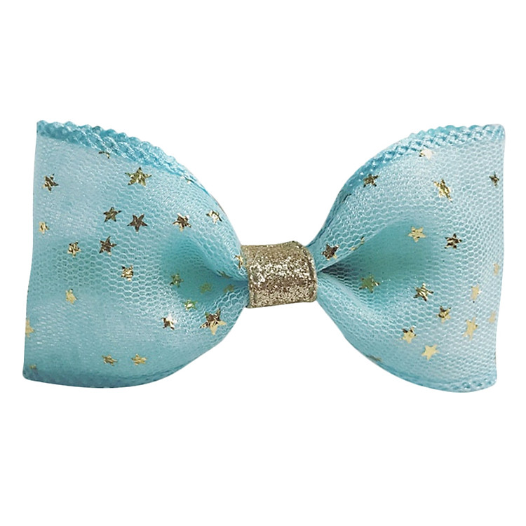 Băng Đô Đính Nơ Họa Tiết Sao Ánh Nhũ Bảo Ngọc BN-2017-31 - Xanh