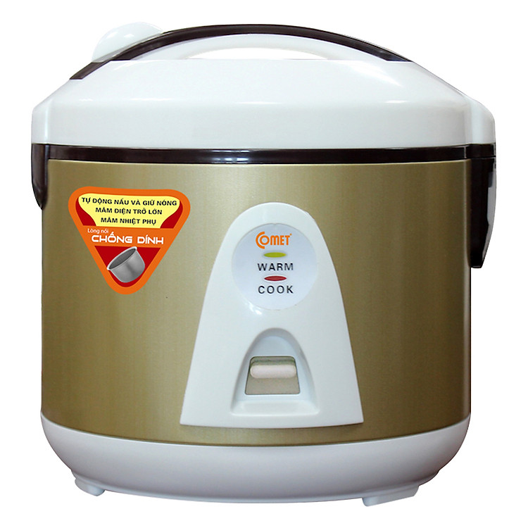 Nồi Cơm Điện Nắp Gài Comet CM8028 (1.2L) - Nâu - Hàng Chính Hãng