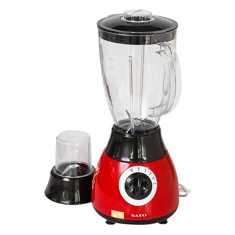 Máy xay sinh tố đa năng SATO MX6855 1.5L (Màu đỏ đen) - Hàng chính hãng