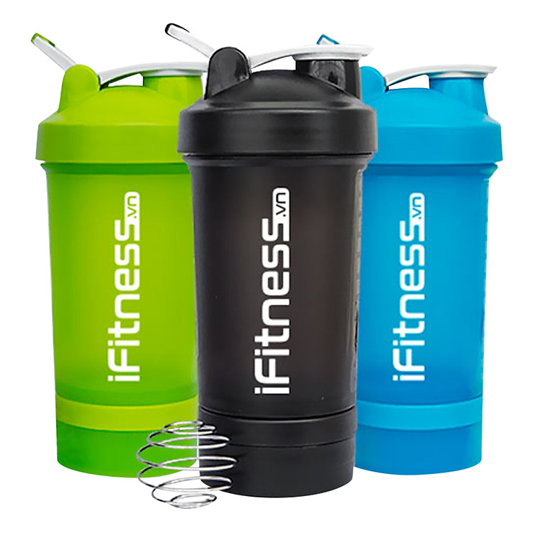 Combo 3 Bình Lắc Pro Shaker 4 Trong 1 iFitness PKIFBOT001C3